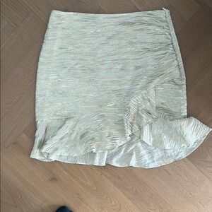 IRO Gray Mini Asymmetrical Ruffled Skirt